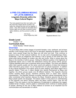 Linguistic Diversity within the Maya Cultural Region