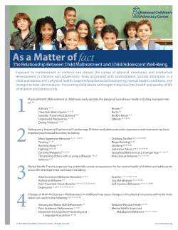 Side 1 Child Mal and Adolescent Well being