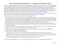 How to and Install the Dev C++ Compiler on a USB