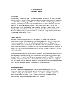 Catalogers` Manual - A CollectiveAccess Community