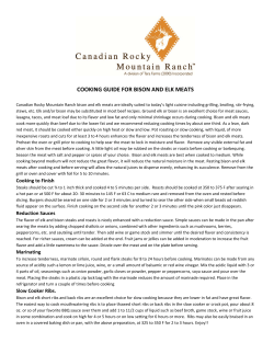 cooking guide for bison and elk meats