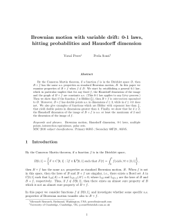 Brownian motion with variable drift