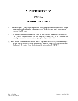 Chapter 2 - City of Regina