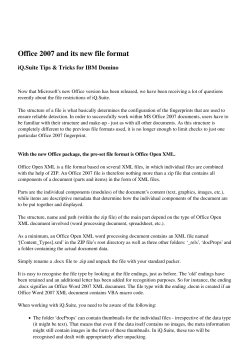 Office 2007 and its new file format