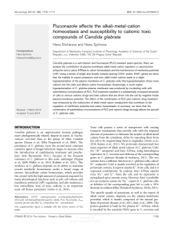 Fluconazole affects the alkali-metal