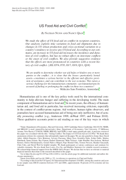 US Food Aid and Civil Conflict