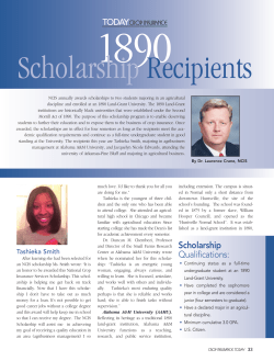 2013 NCIS 1890s Scholarship Recipients