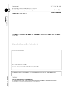 THE POLITICAL ECONOMY OF FUEL SUBSIDIES IN