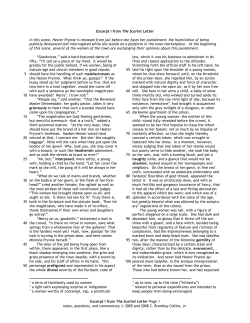 Excerpt I from The Scarlet Letter