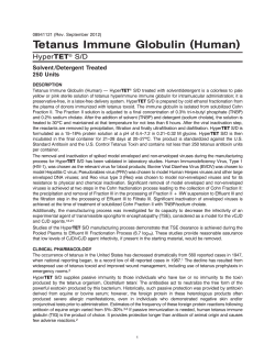 Tetanus Immune Globulin (Human)