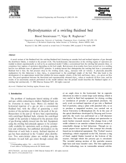 Hydrodynamics of a swirling fluidised bed