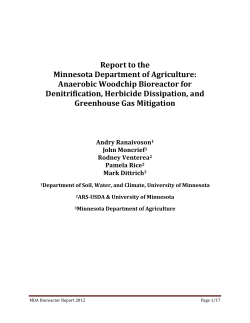 Anaerobic Woodchip Bioreactor for Denitrification, Herbicide