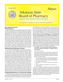 News Arkansas State Board of Pharmacy