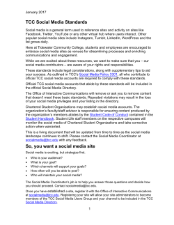 TCC Social Media Standards - Tidewater Community College