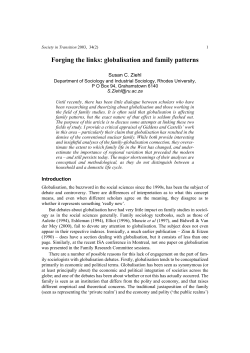 Forging the links: globalisation and family patterns