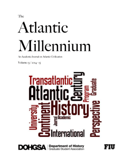 Atlantic Millennium 2015 - DOHGSA | Department of History