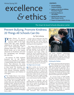 Prevent Bullying, Promote Kindness: 20 Things All Schools Can Do