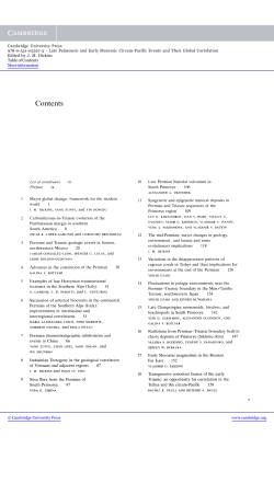Late Palaeozoic and Early Mesozoic Circum-Pacific Events