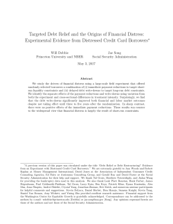 Debt Relief or Debt Restructuring? Evidence from an Experiment