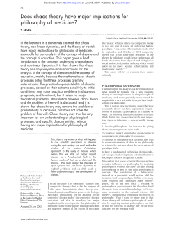 Does chaos theory have major implications for philosophy of