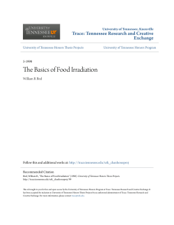 The Basics of Food Irradiation - Trace: Tennessee Research and