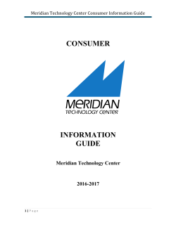 Meridian Technology Center Consumer Information Guide