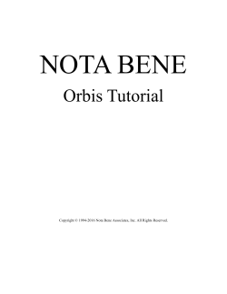 Orbis Tutorial