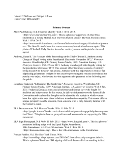 Niamh O`Sullivan and Bridget Kilburn History Day Bibliography