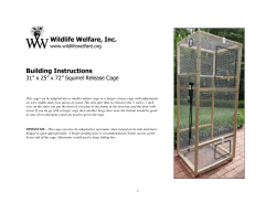 Release Cage - Wildlife Welfare