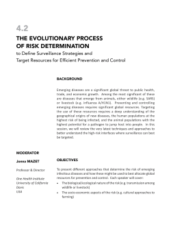 thE EVolUtionArY ProCESS oF riSK DEtErMinAtion
