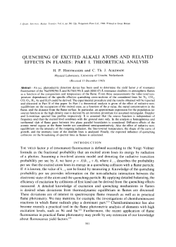 quenching of excited alkali atoms and related effects in flames