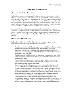 Park South Urban Renewal Plan