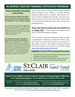 in-service teacher training certificate program