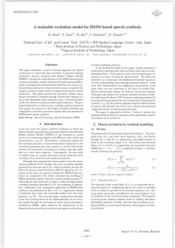 lNTERSPEECH 2007 M/2 1=-M/2 where M加dL are the respective