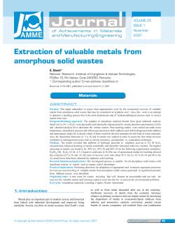Extraction of valuable metals from amorphous solid