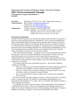 ERS 310 Environmental Thought
