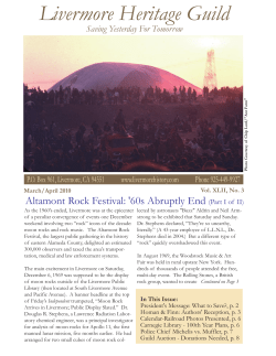 MAR-APR 2010 - Livermore Heritage Guild
