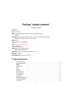 Package `statnet.common`