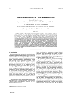 Analysis of Sampling Errors for Climate Monitoring Satellites