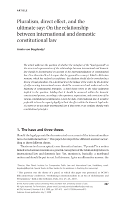 Pluralism, direct effect, and the ultimate say: On