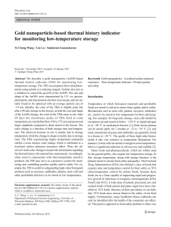 Gold nanoparticle-based thermal history indicator for monitoring low