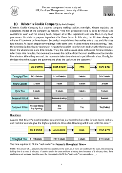 Process management - case study set IBP, Faculty of