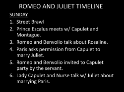 romeo and juliet timeline