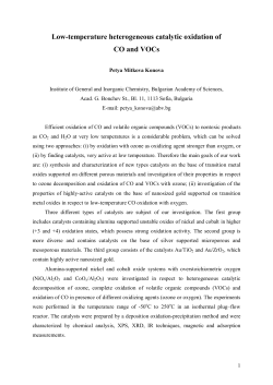 Low-temperature heterogeneous catalytic oxidation of CO and VOCs