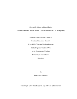 Abominable Virtues and Cured Faults: Disability, Deviance, and the