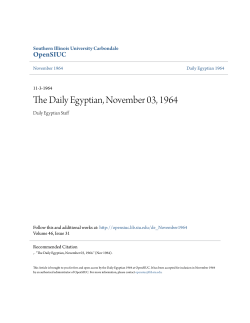 The Daily Egyptian, November 03, 1964 - OpenSIUC