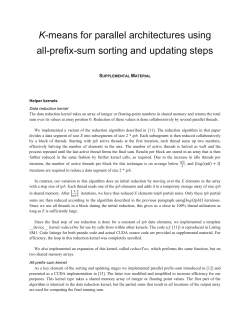 K-means for parallel architectures using all-prefix