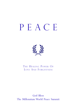 God Bless The Millennium World Peace Summit