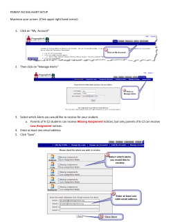 Parent Access Alert Set-up