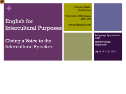 Giving a Voice to the Intercultural Speaker